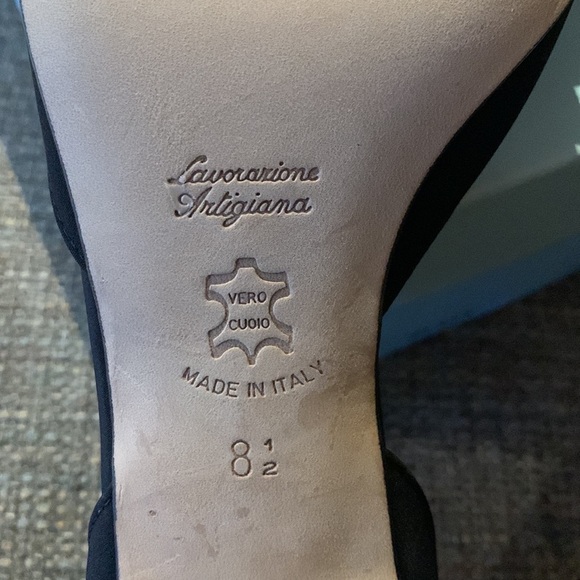 Gently Loved Black Sateen Pointy Shoes by BUTTER - Picture 7 of 12